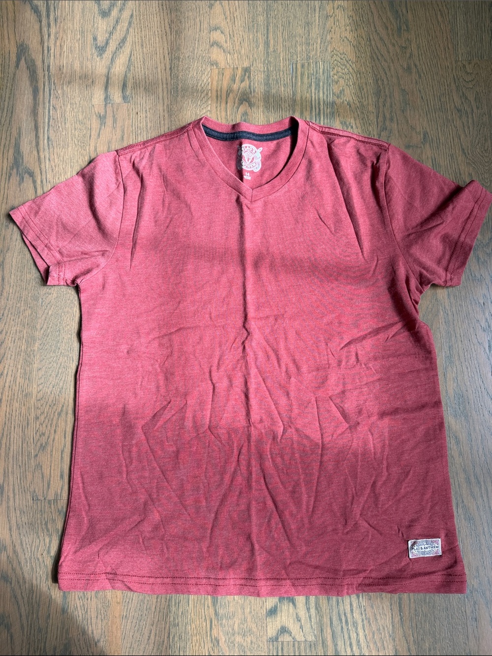 Kids Red V-Neck Short Sleeve Tee
